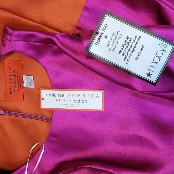 B Michael America Satin Color Block Dress - Picture 10 of 17